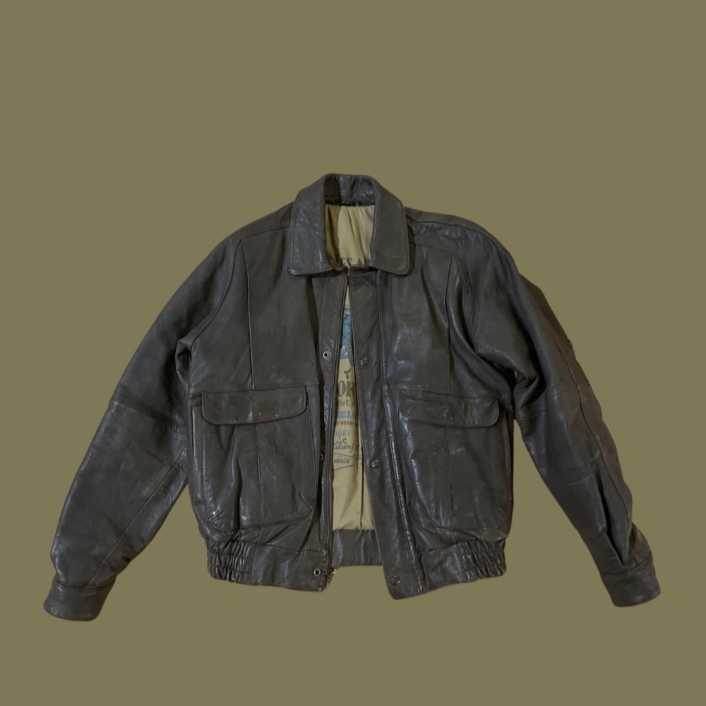 Vintage 1983 Mirage Leather Bomber Jacket